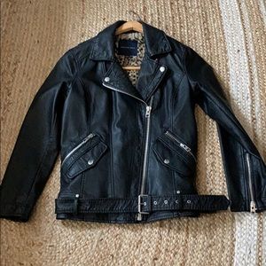 Black faux leather jacket